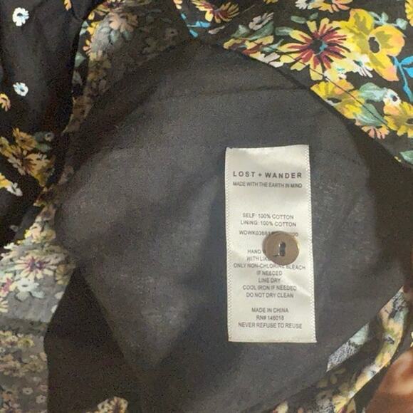 Lost + Wander Black Floral Dress Size XS - Picture 7 of 7